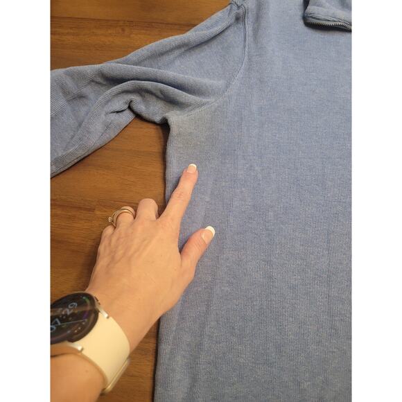 Polo Ralph Lauren Men’s M 1/4 Zip Pullover – Heather Blue – GUC – Visible Flaw - Picture 10 of 10